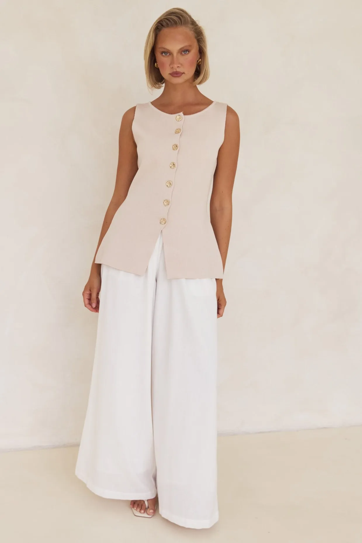 Lola Knit Vest (Cream)
