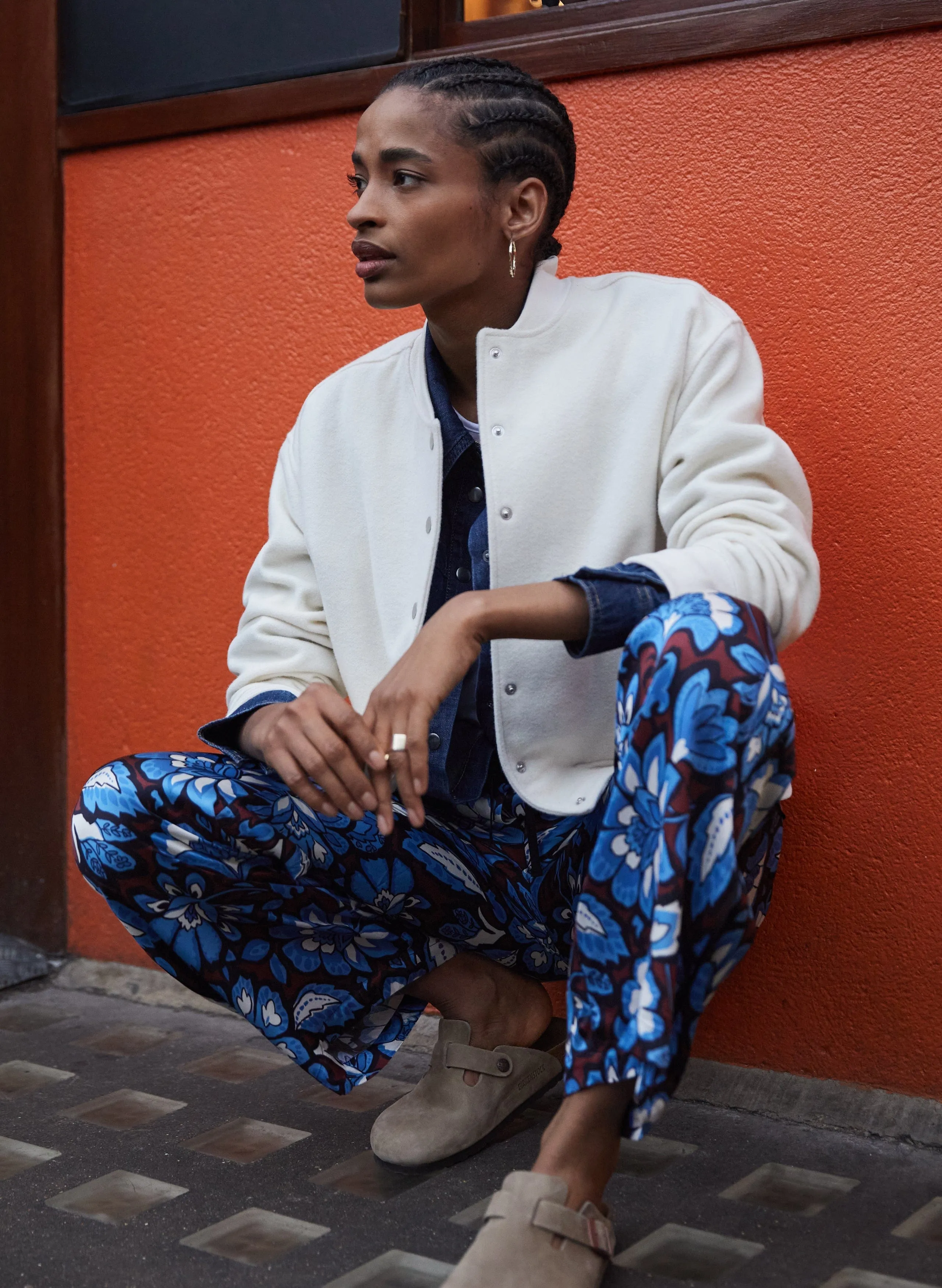 Mandy LENZING™ ECOVERO™ Recycled Trousers | Blue Floral Saraca