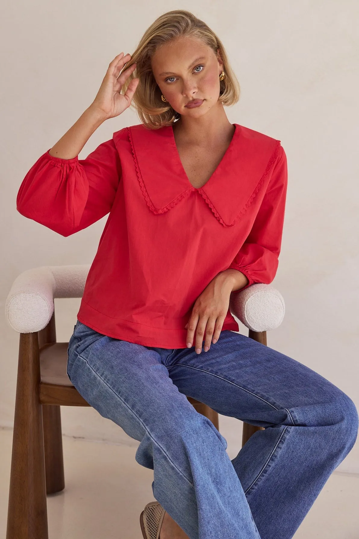 Marianna Blouse (Red)