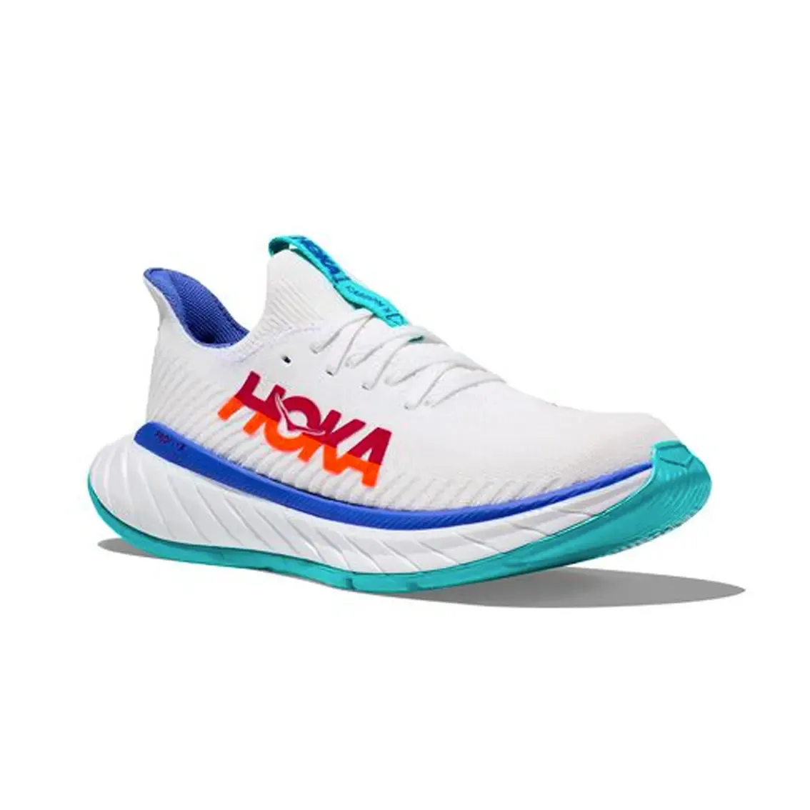 Mens HOKA Carbon X 3 - White / Flame