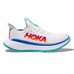 Mens HOKA Carbon X 3 - White / Flame