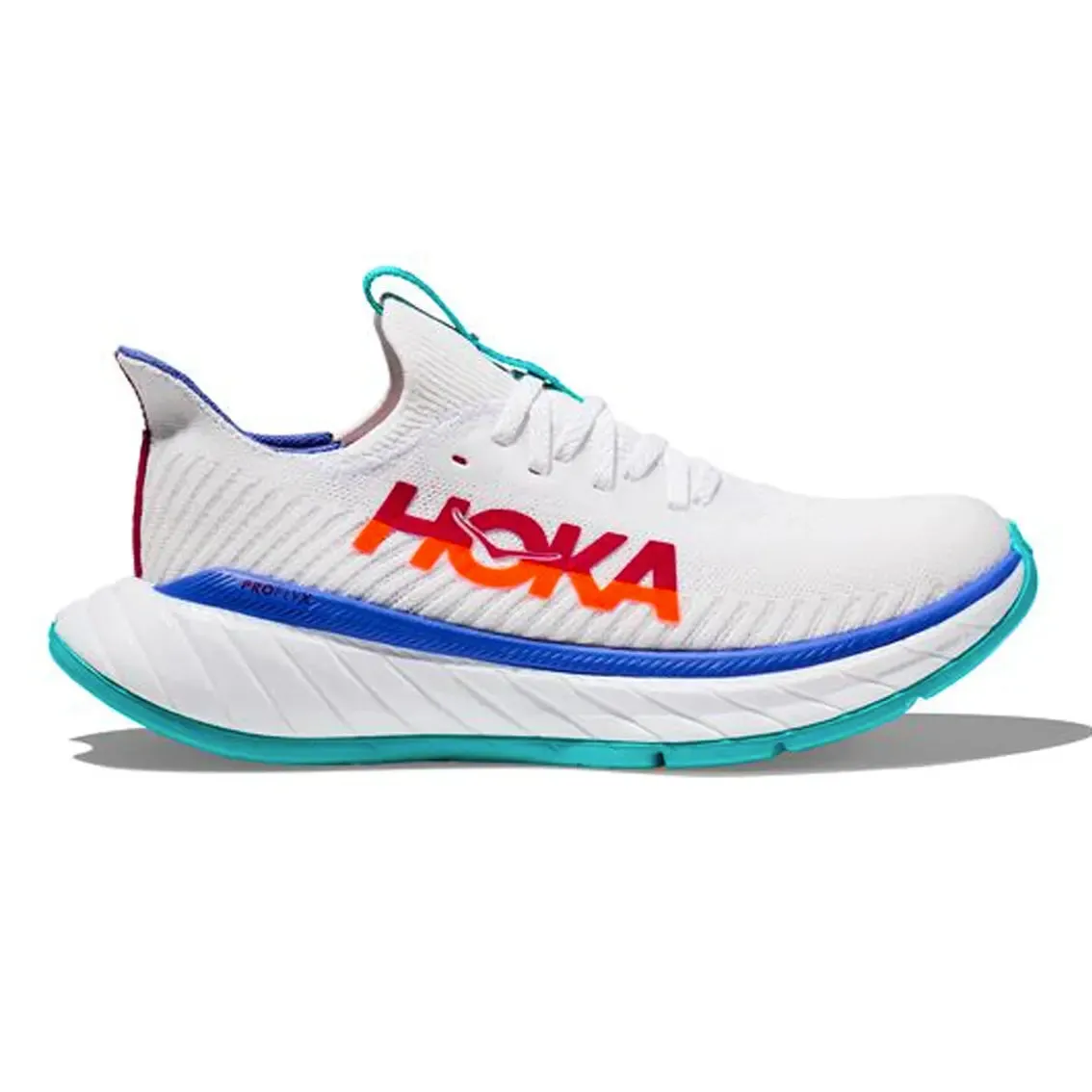 Mens HOKA Carbon X 3 - White / Flame