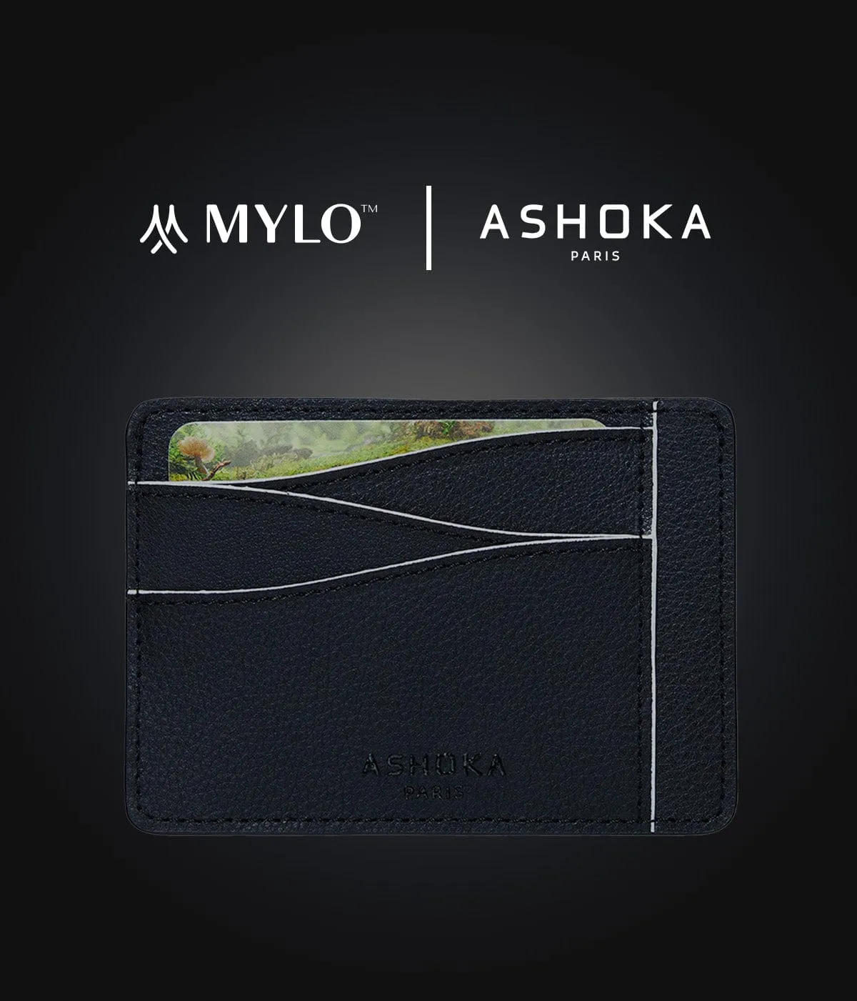 Mylo™️ Vegan Mushroom Leather Large Card Holder | White