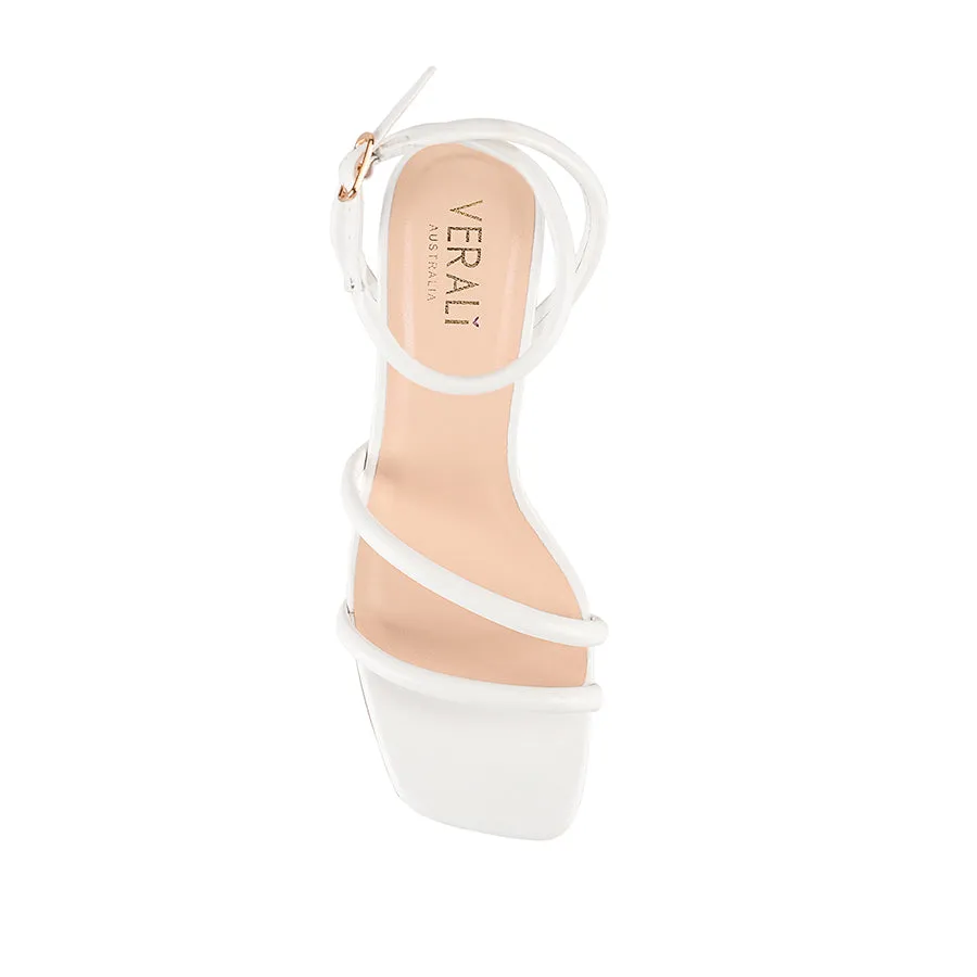 Nadia Block Heel Sandals - White