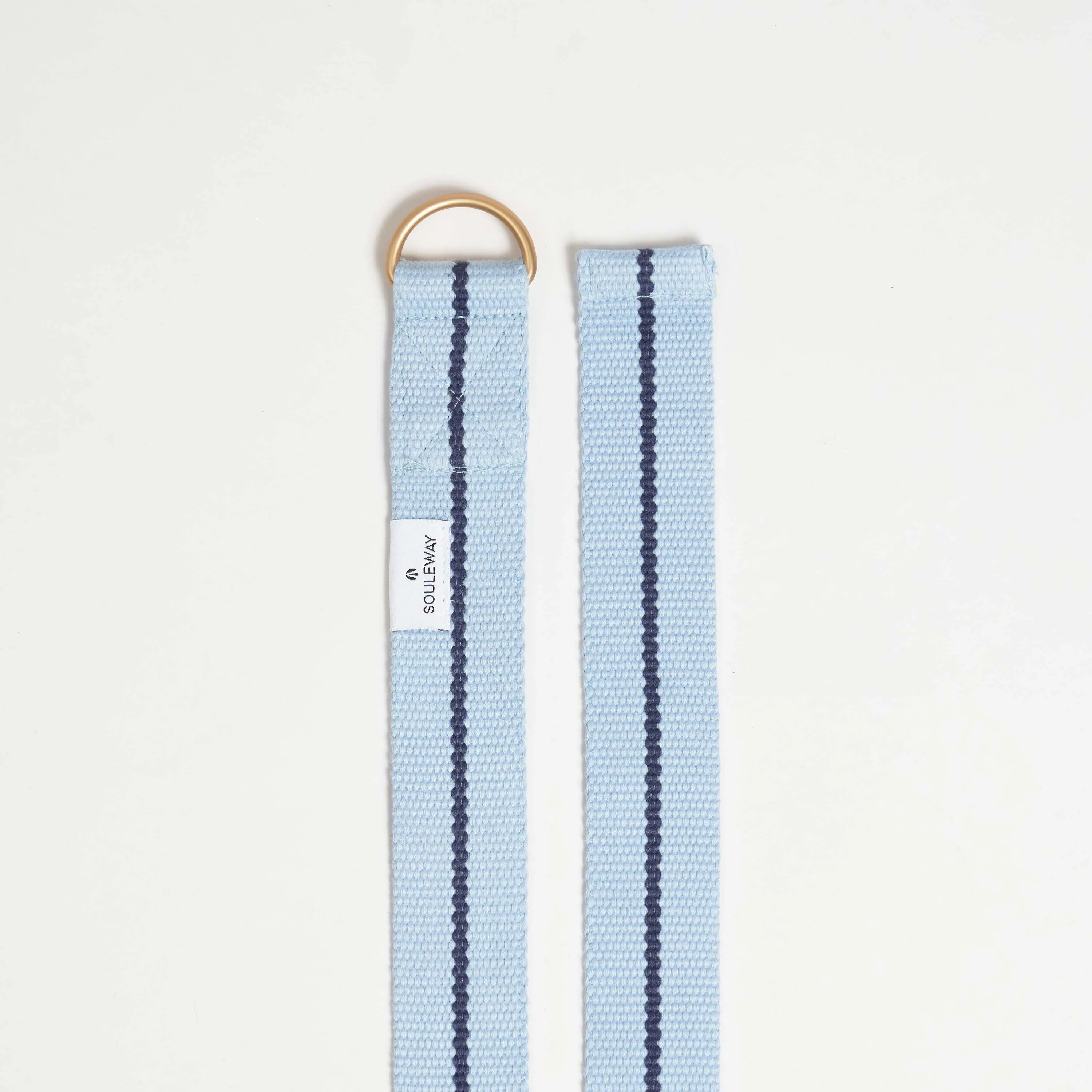 Natural Cotton Yoga Strap | Blue & Navy