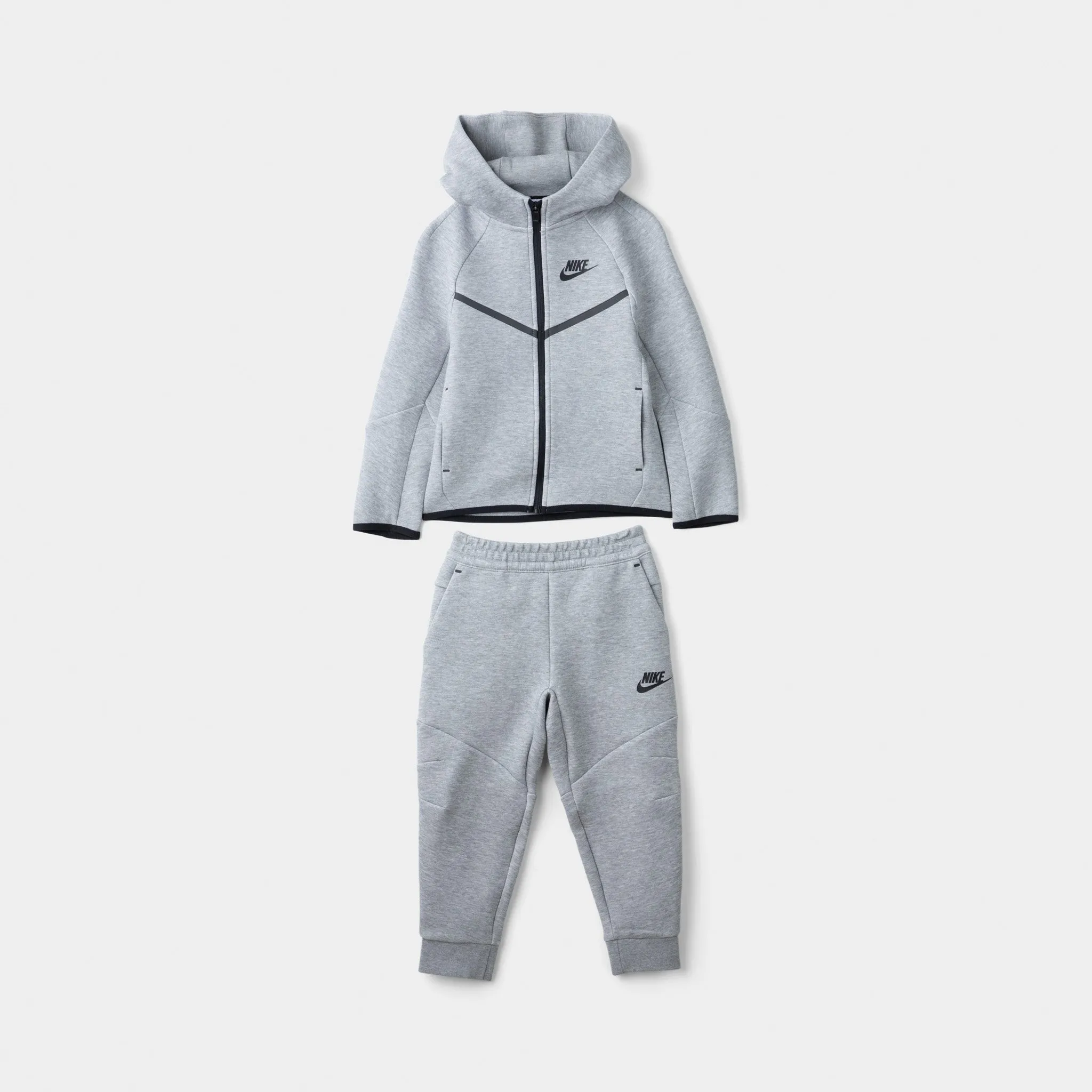 Nike Sportswear Child Boys' Tech Fleece Full Zip Hoodie Set / Dark Grey Heather