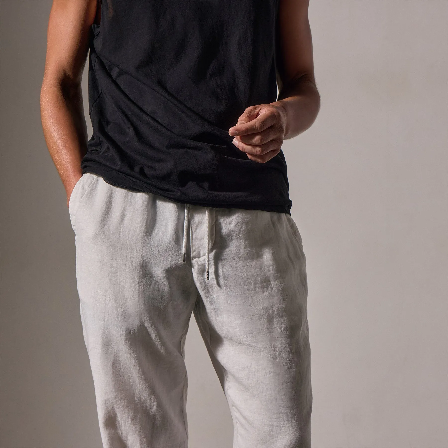 Relaxed Linen Pant - White