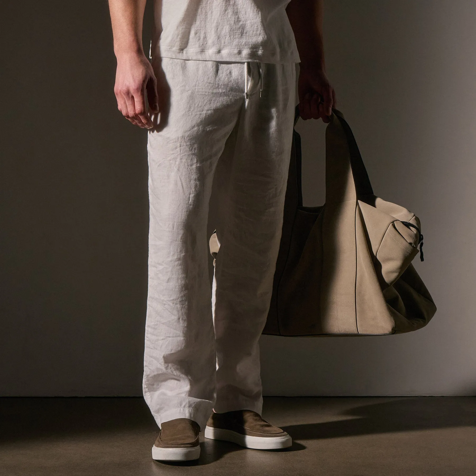 Relaxed Linen Pant - White