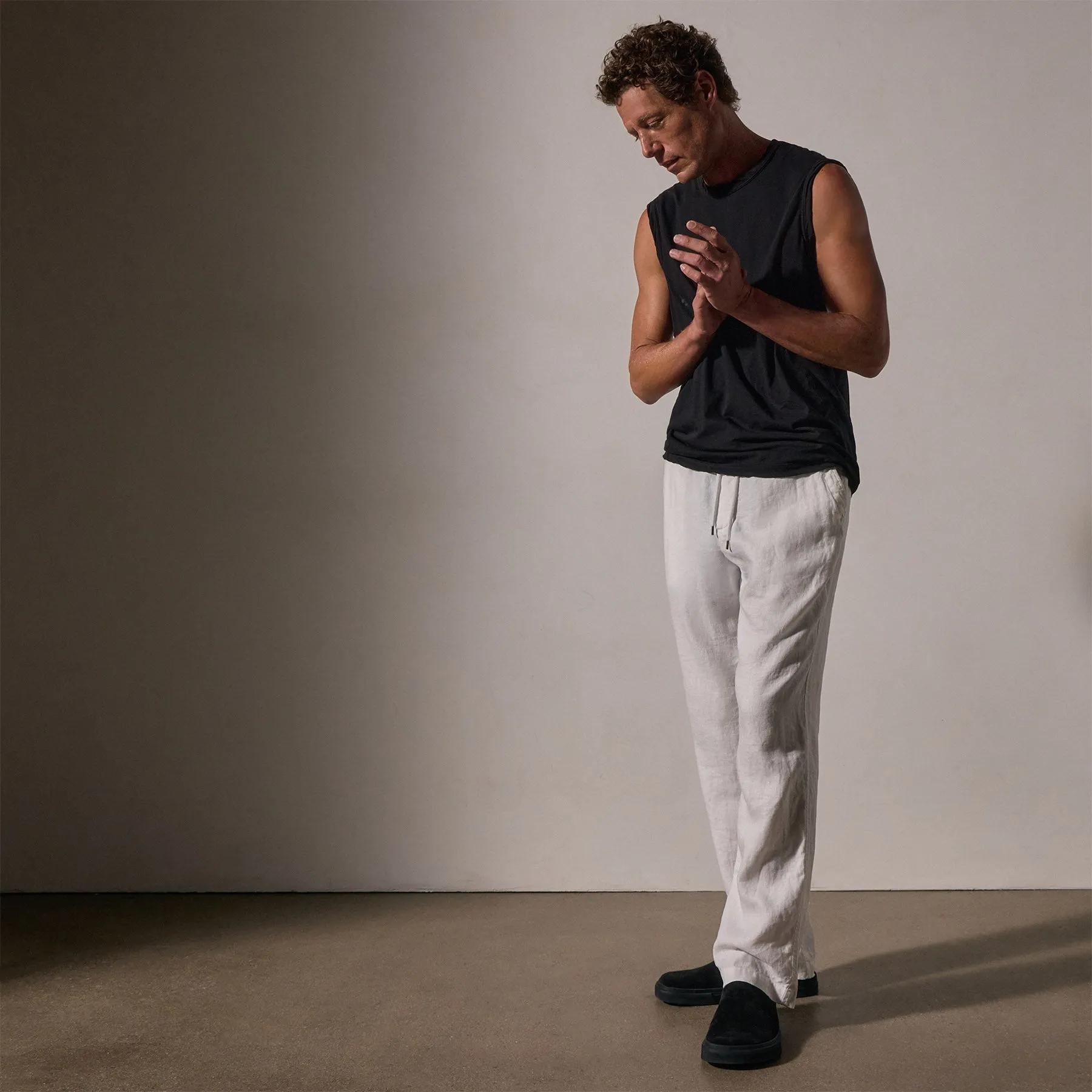 Relaxed Linen Pant - White