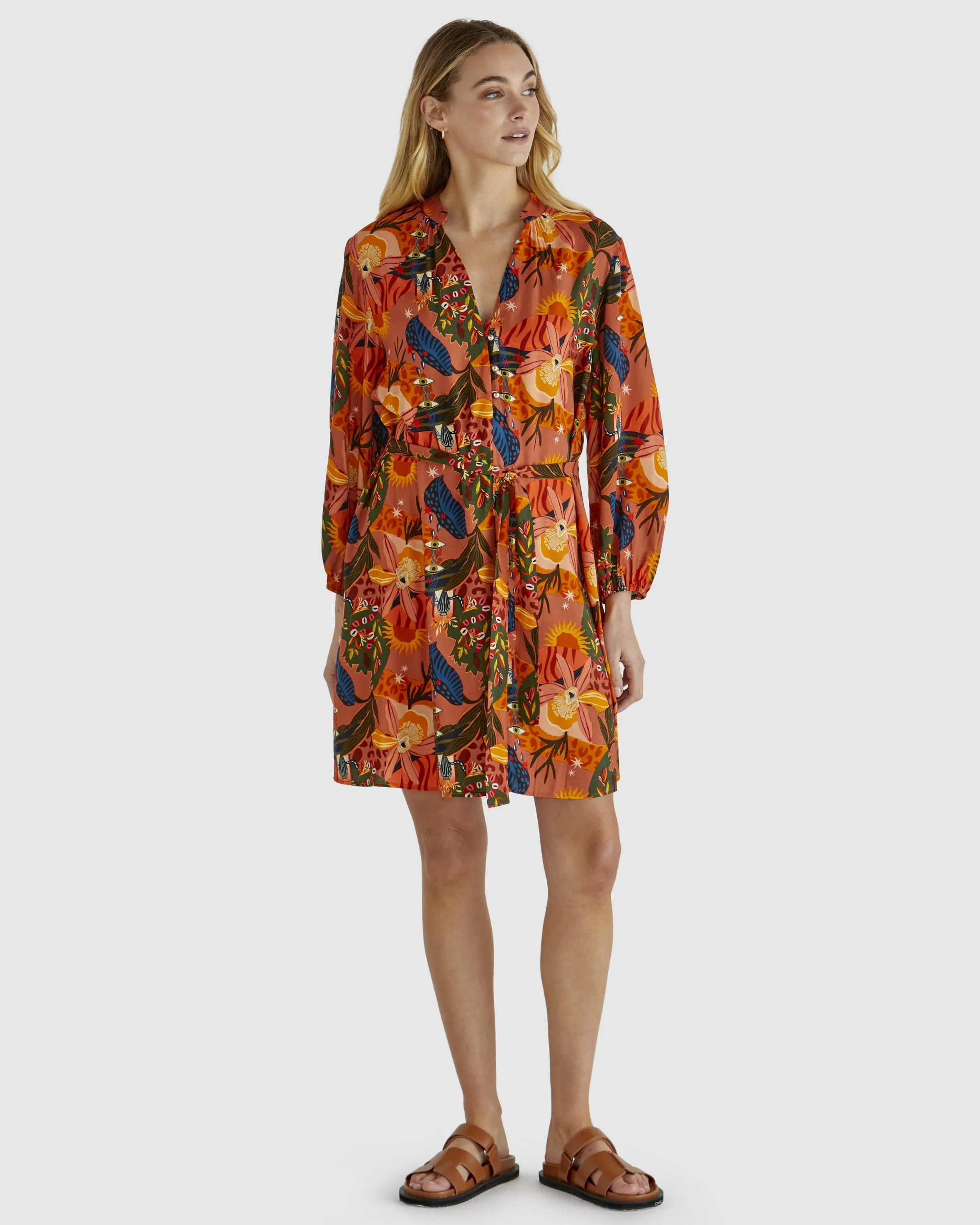 Sass Zelda Dress Desert Print
