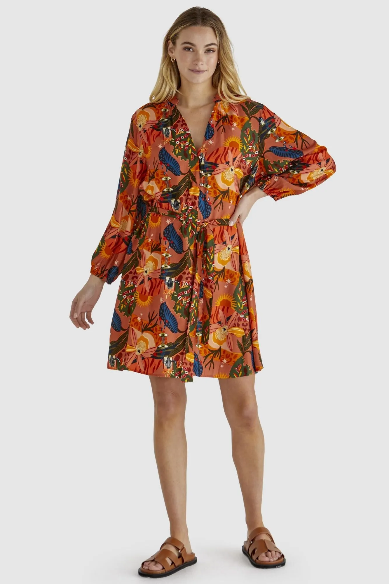 Sass Zelda Dress Desert Print
