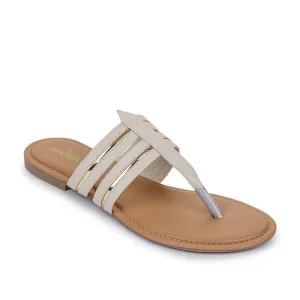 Senorita Casual (Cream) Slippers Sandals For Women CHE-19E By Liberty