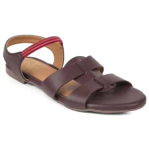 Senorita Maroon Casual Flat Sandal For Women DFL-101 By Liberty