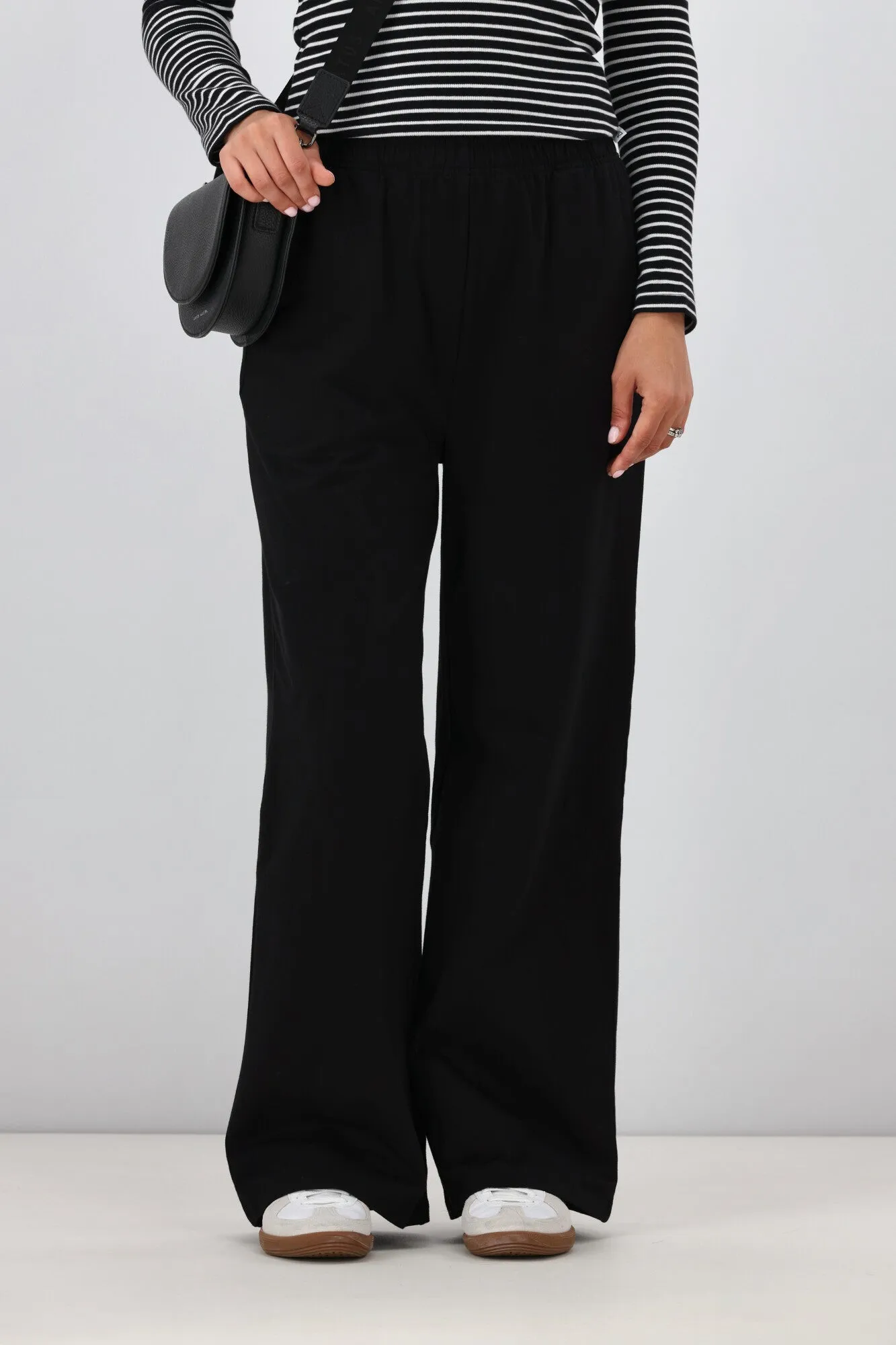 Shine On Essentials Wide Leg Track Pant Black