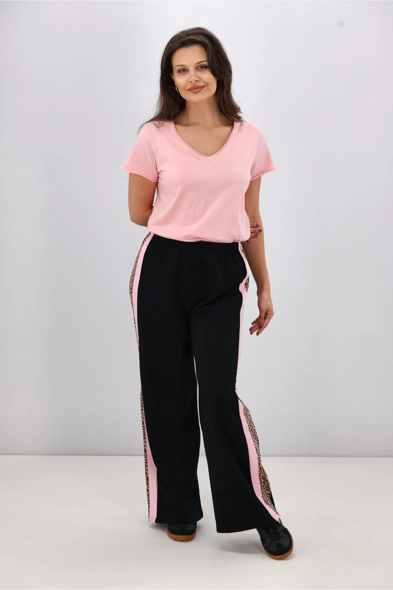 Shine On Label Alice Wide Leg Track Pant Black