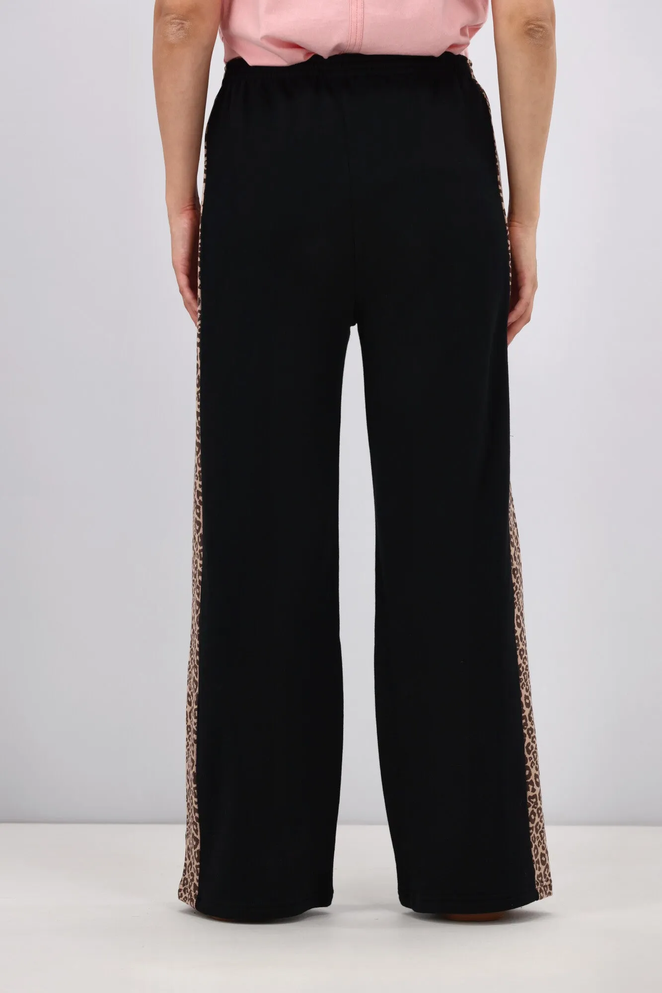 Shine On Label Alice Wide Leg Track Pant Black