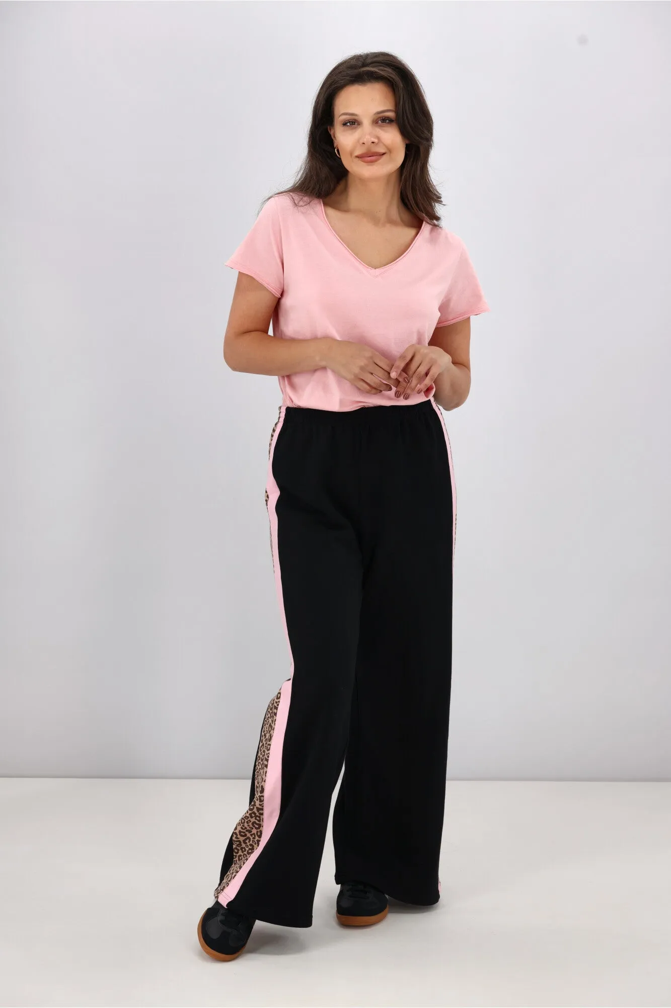 Shine On Label Alice Wide Leg Track Pant Black