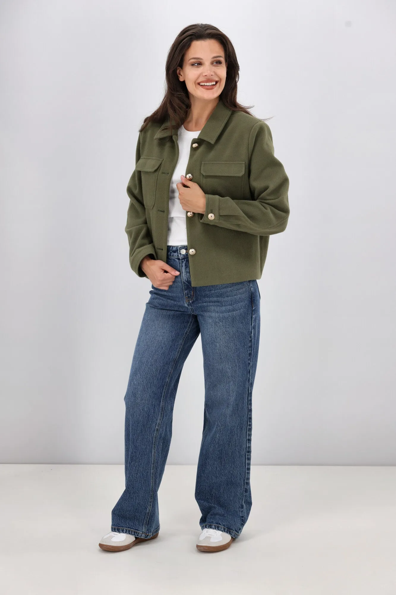 Shine On Label Chapel Classic Wide Leg Jeans Indigo