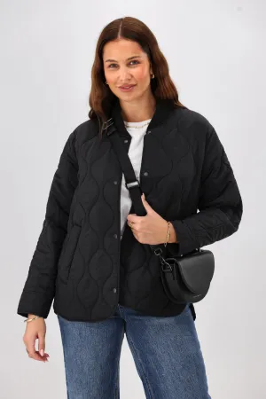 Shine On Label Haven Quilted Jacket Black