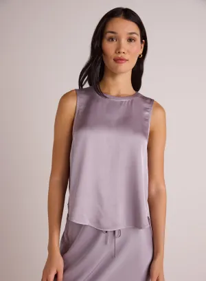 Sleeveless Crew Neck Top - Glacier Grey