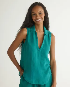 Sleeveless Pullover - Teal Green