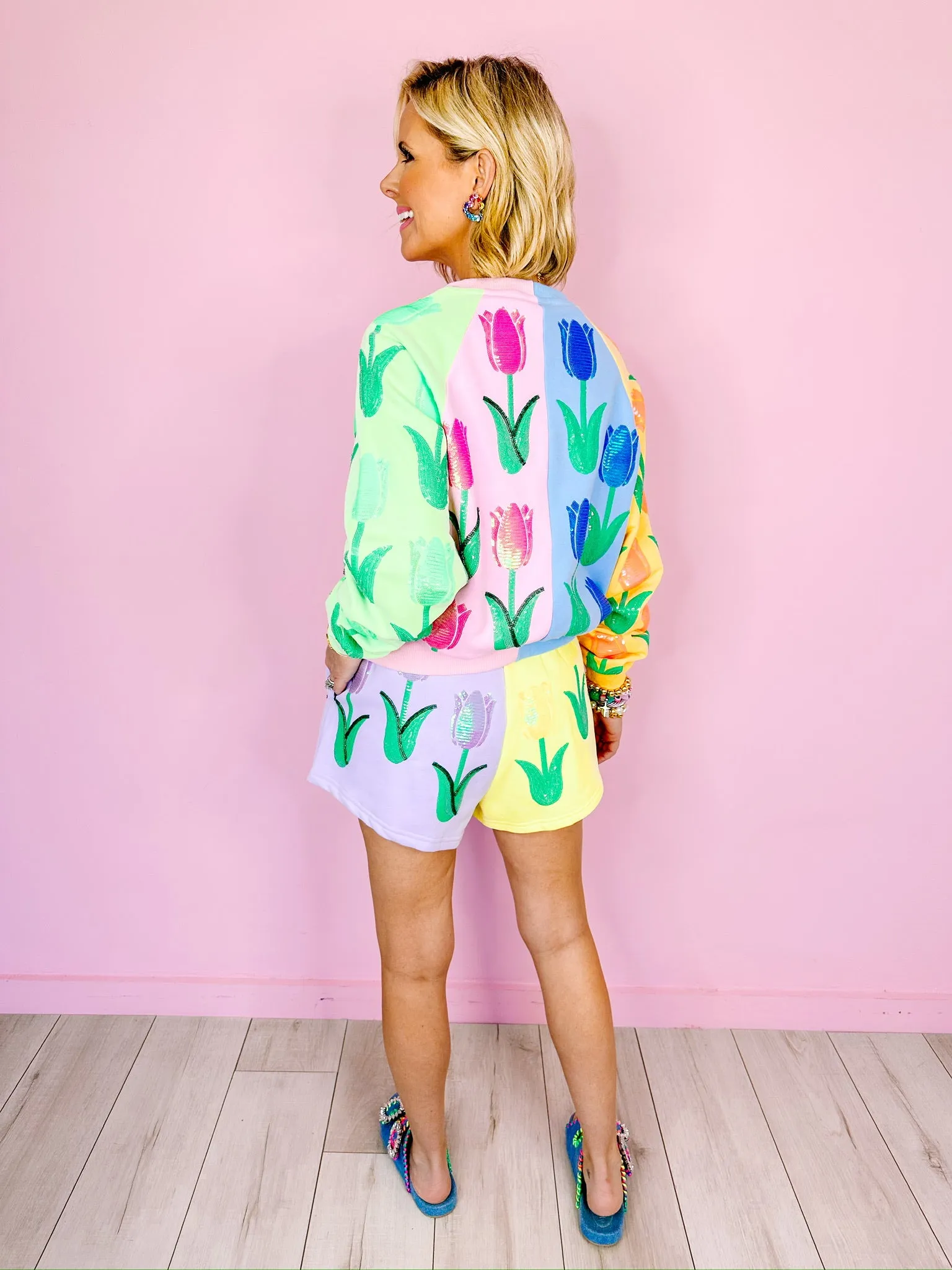 TULIP FIELDS COLORBLOCK SHORTS