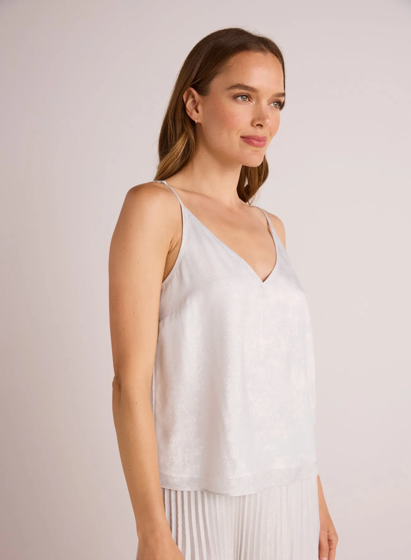 V-Neck Cami - Metallic Opal