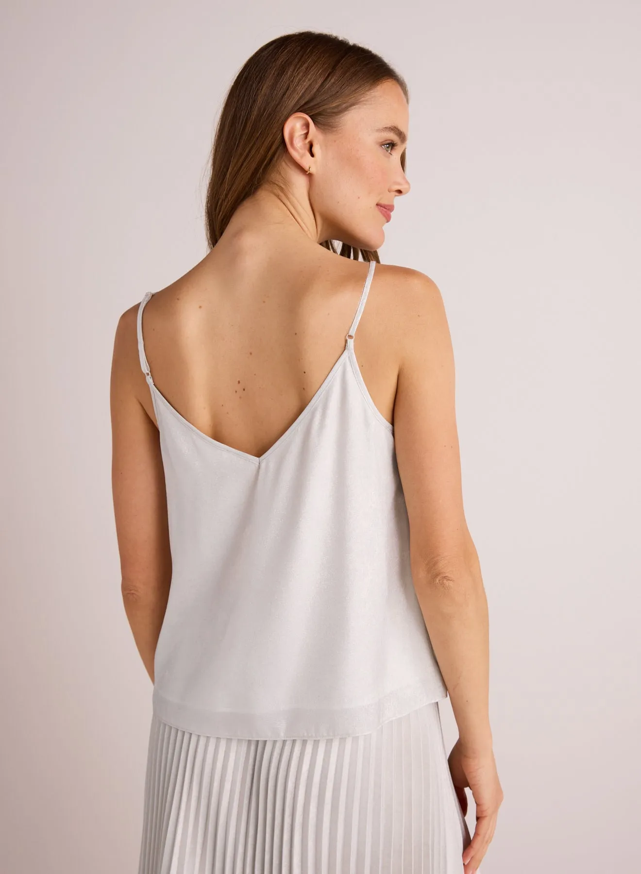 V-Neck Cami - Metallic Opal