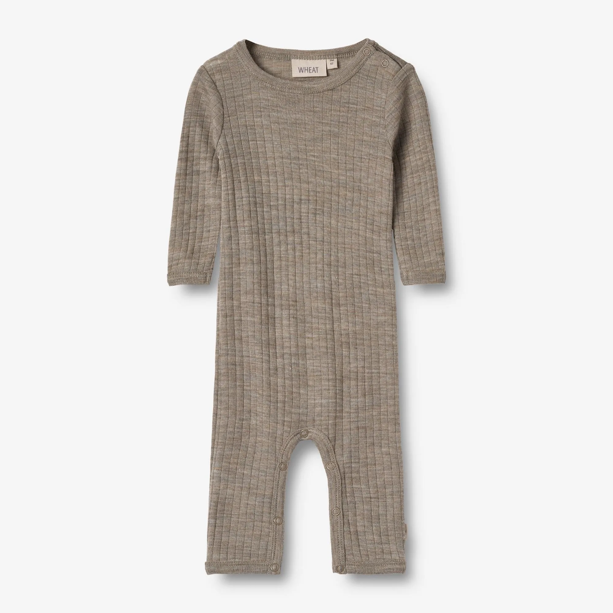Wool Silk Jumpsuit Frankie - khaki melange
